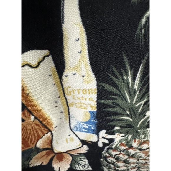 Vintage Big Dog Swim Trunks Lined Pockets Black Floral Beer Print‎ Mens Size XL - Picture 4 of 9